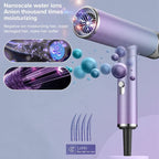 Foldable Hair Dryer Blower Electric Negative Ion Blower Mini Folding Lightweight Hair Blower Quiet Quick Dryer Home Travel